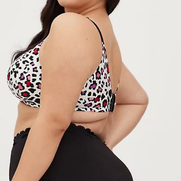 Torrid NWT Lightly Lined Everyday Wire-Free Bra Leopard 360° Back Smoothing 50B - Picture 3 of 9
